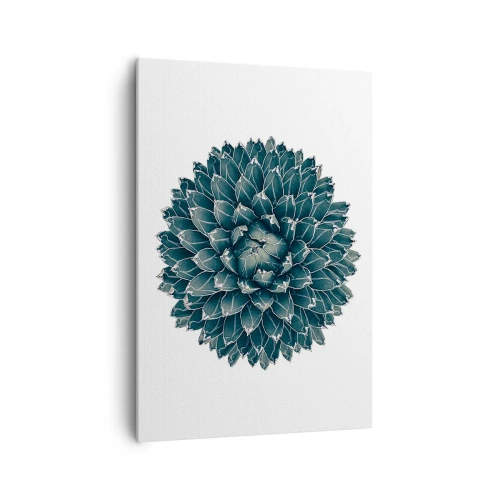 Quadro su tela - Stampe su Tela - Pianta succulenta simmetrica su sfondo bianco - 70x100cm - La stella del deserto - Decorazione murale moderna per soggiorno e camera da letto ARTTOR