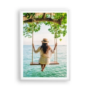 Poster in cornice bianca - La vita è bella - 70x100 cm