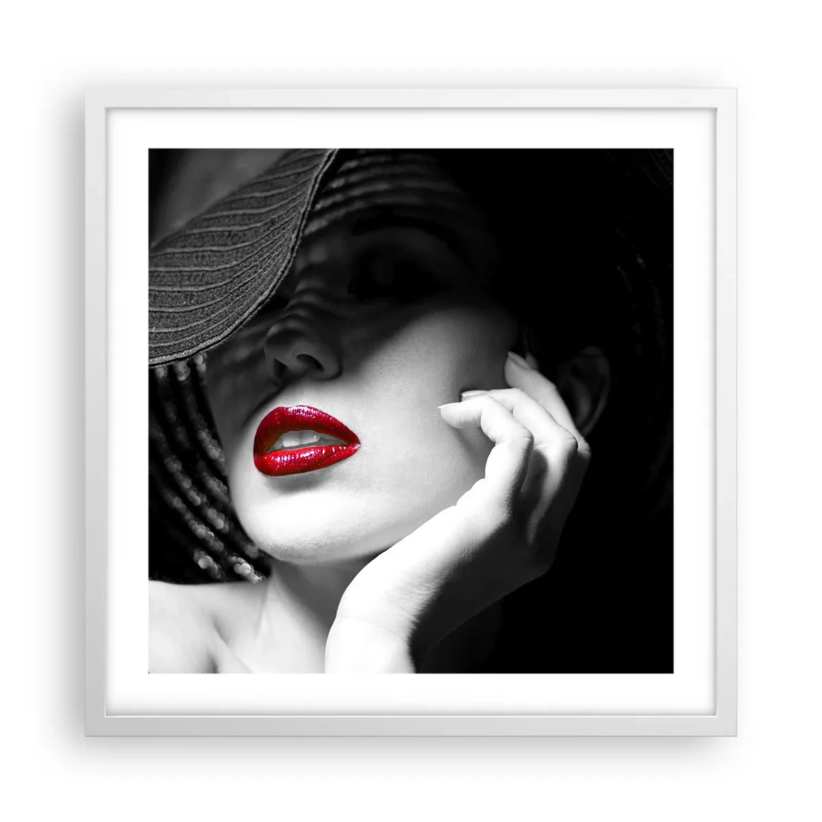 Poster in cornice bianca - Studio in scarlatto - 50x50 cm