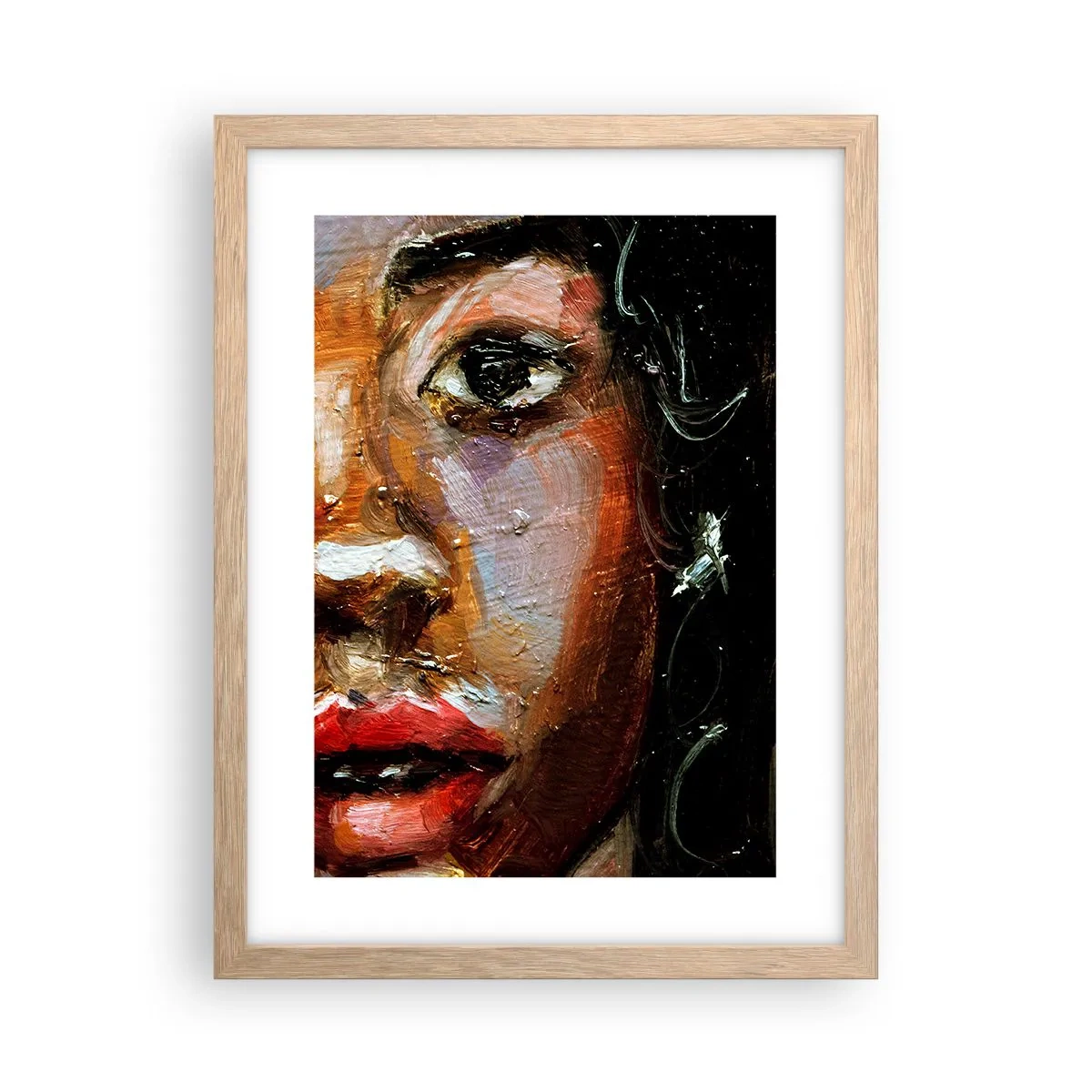 Poster in cornice rovere chiaro - Oscurità e luce - 30x40 cm