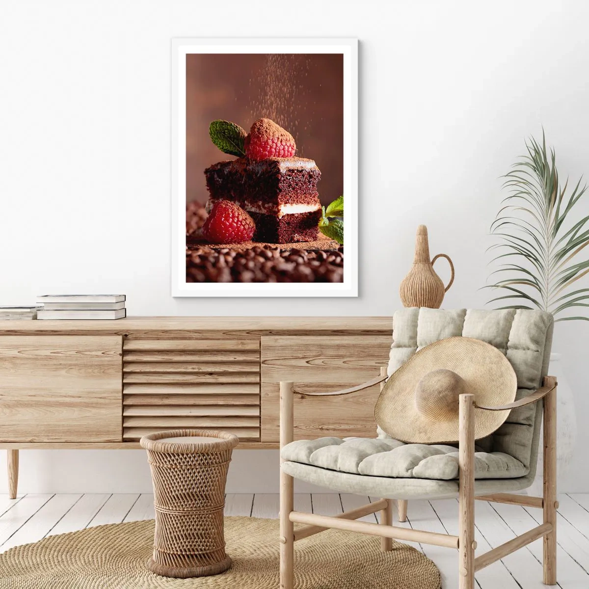 Poster in cornice bianca - La vita è dolce - 50x70 cm