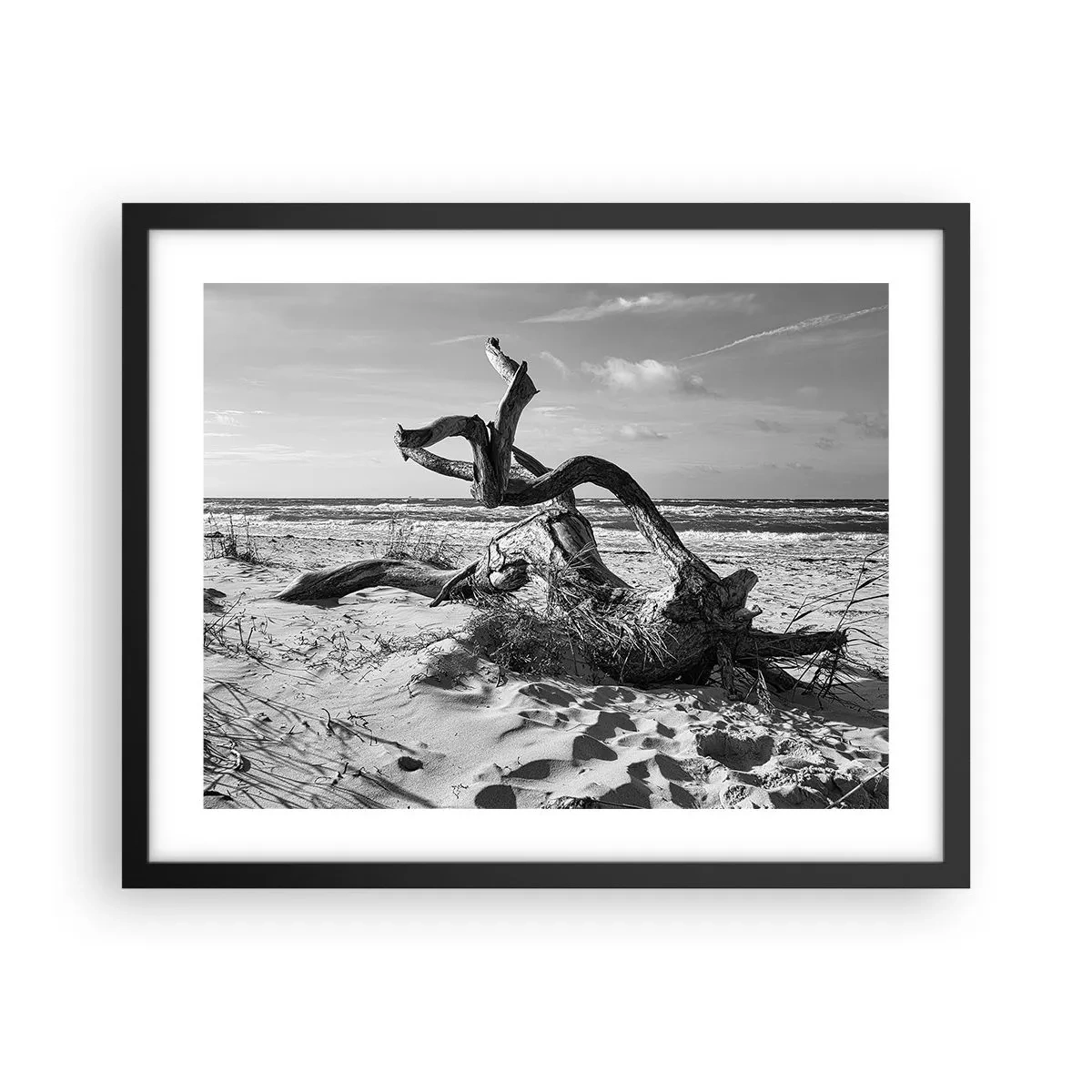 Poster in cornice nera - Scolpito dal mare - 50x40 cm