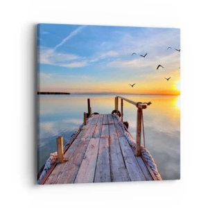 Quadro su tela - Stampe su Tela - Camminando verso il sole - 40x40 cm