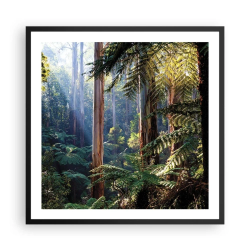 Poster in cornice nera - La favola del bosco - 60x60 cm