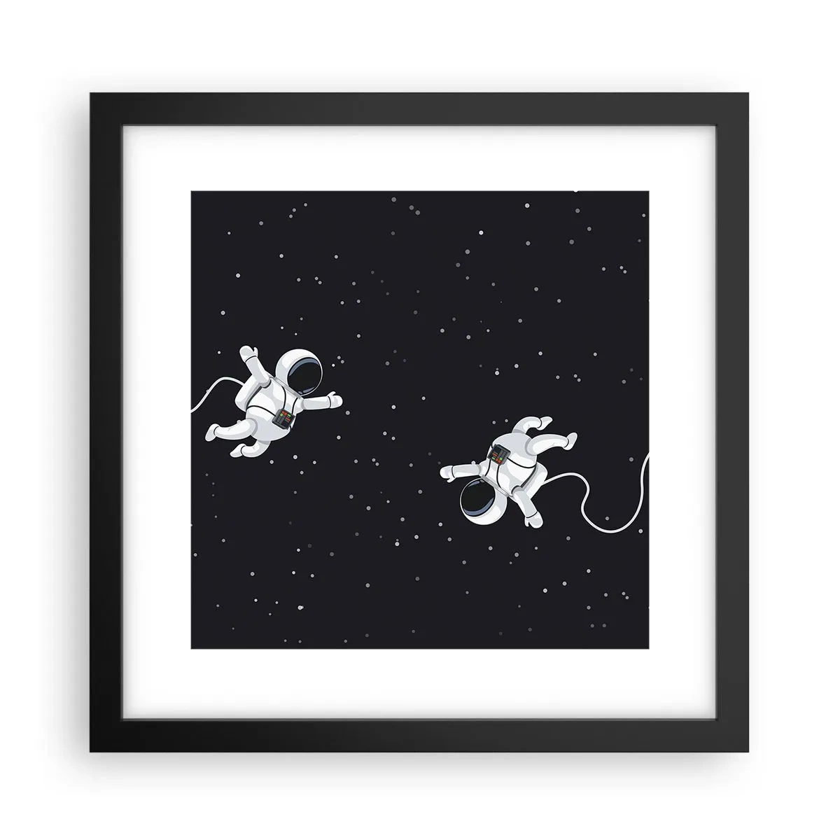 Poster in cornice nera - Danza cosmica - 30x30 cm