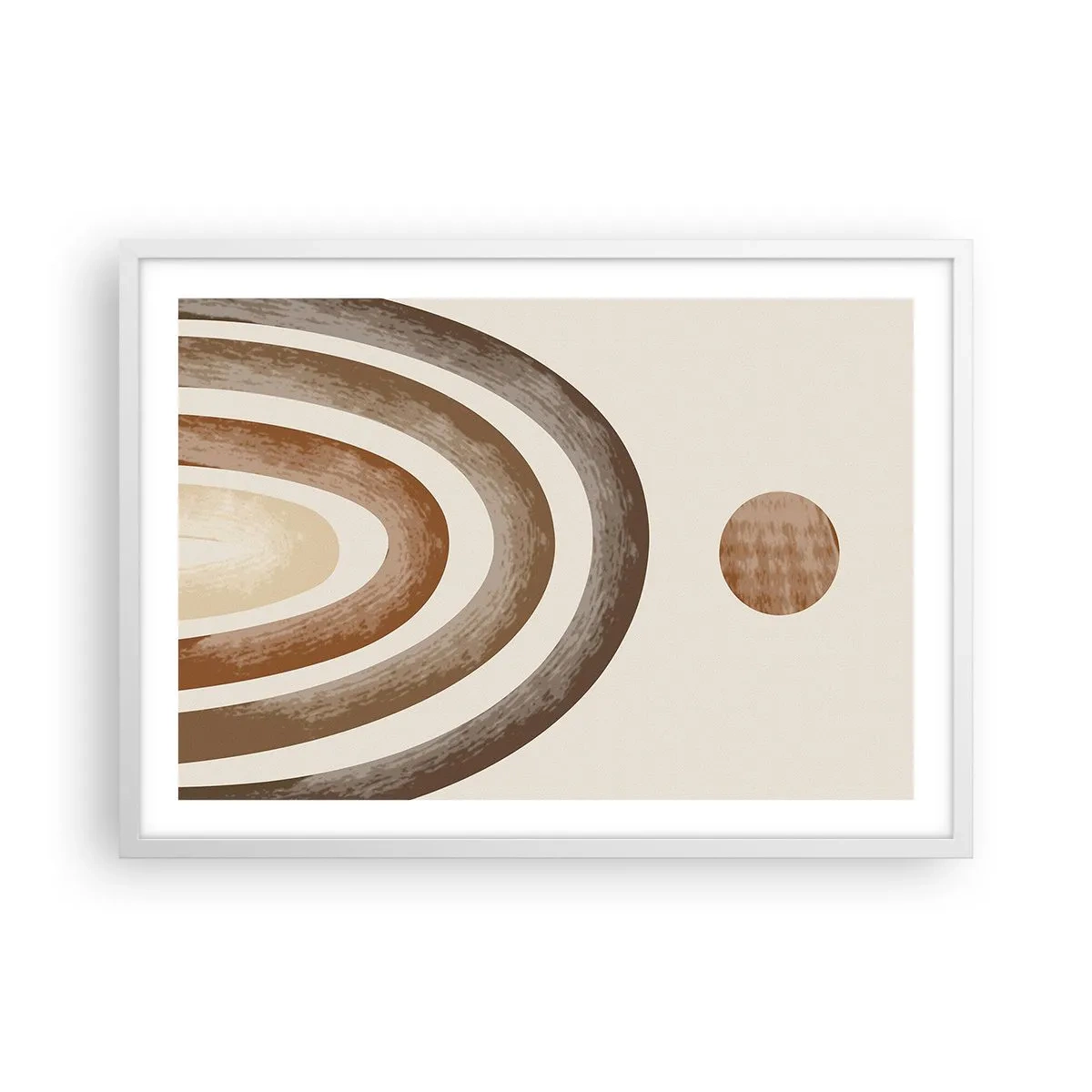 Poster in cornice bianca - In una galassia lontana - 70x50 cm