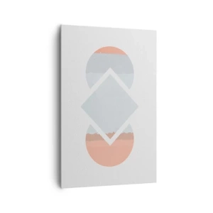 Quadro su tela - Stampe su Tela - Un dipinto minimalista con forme geometriche - 80x120cm - La situazione è chiara - Decorazione murale moderna per soggiorno e camera da letto ARTTOR