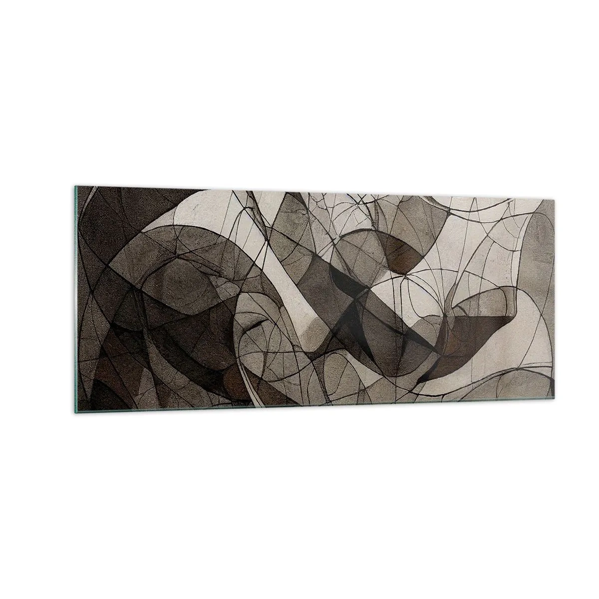 Quadro su vetro - La circolazione dei colori della terra - 100x40 cm
