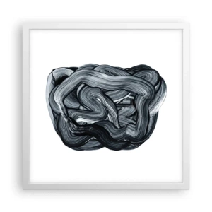 Poster in cornice bianca - Non è così semplice - 40x40 cm