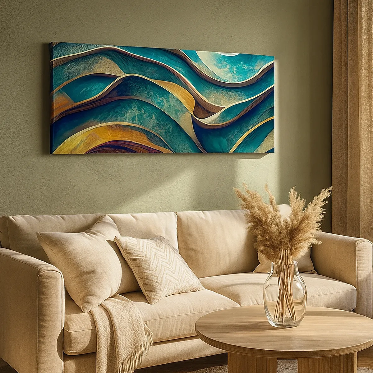 Quadro su tela - Stampe su Tela - I meandri del blu - 30x30 cm