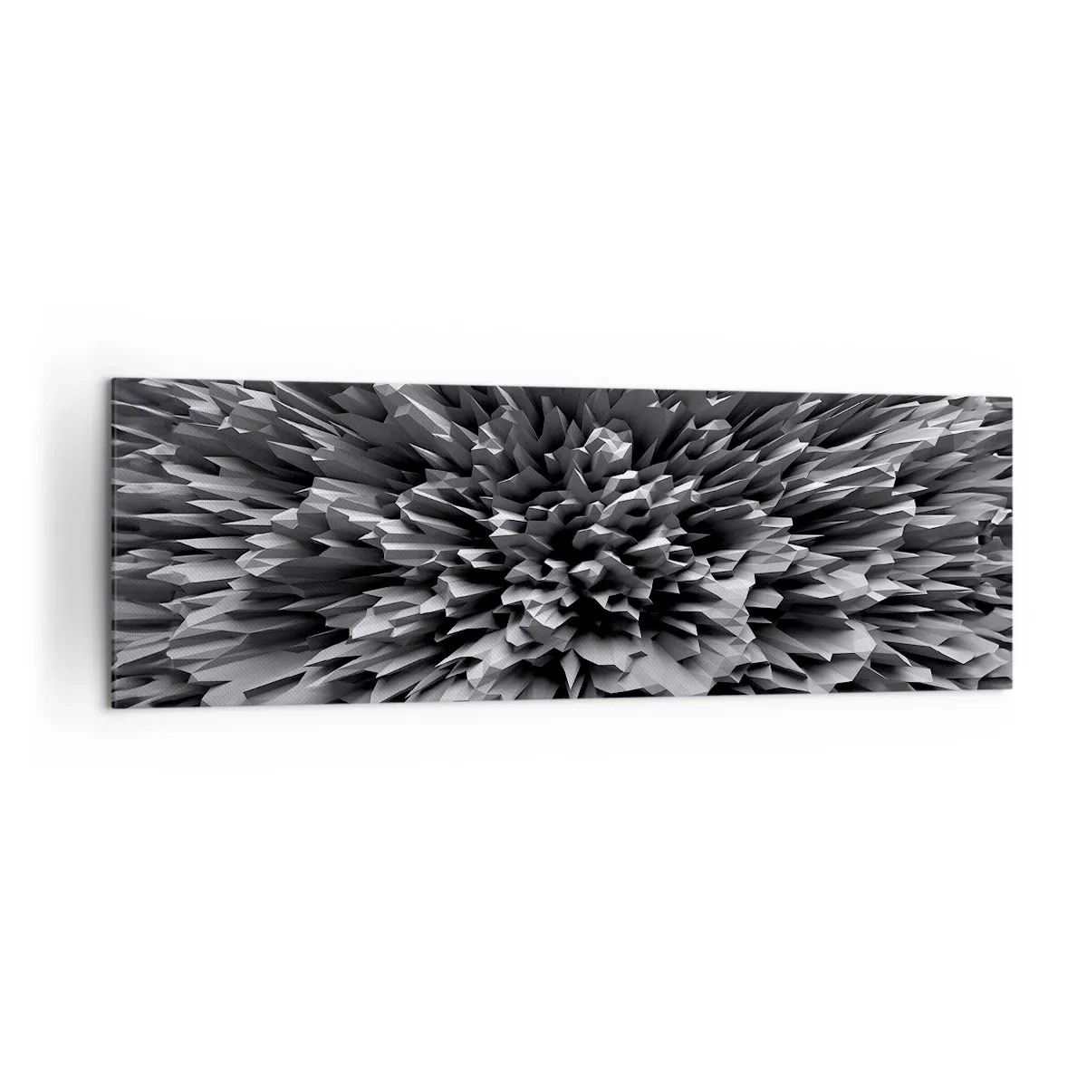 Quadro su tela - Stampe su Tela - Struttura astratta in tonalità di grigio - 160x50cm - Spigolosità massima - Decorazione murale moderna per soggiorno e camera da letto ARTTOR