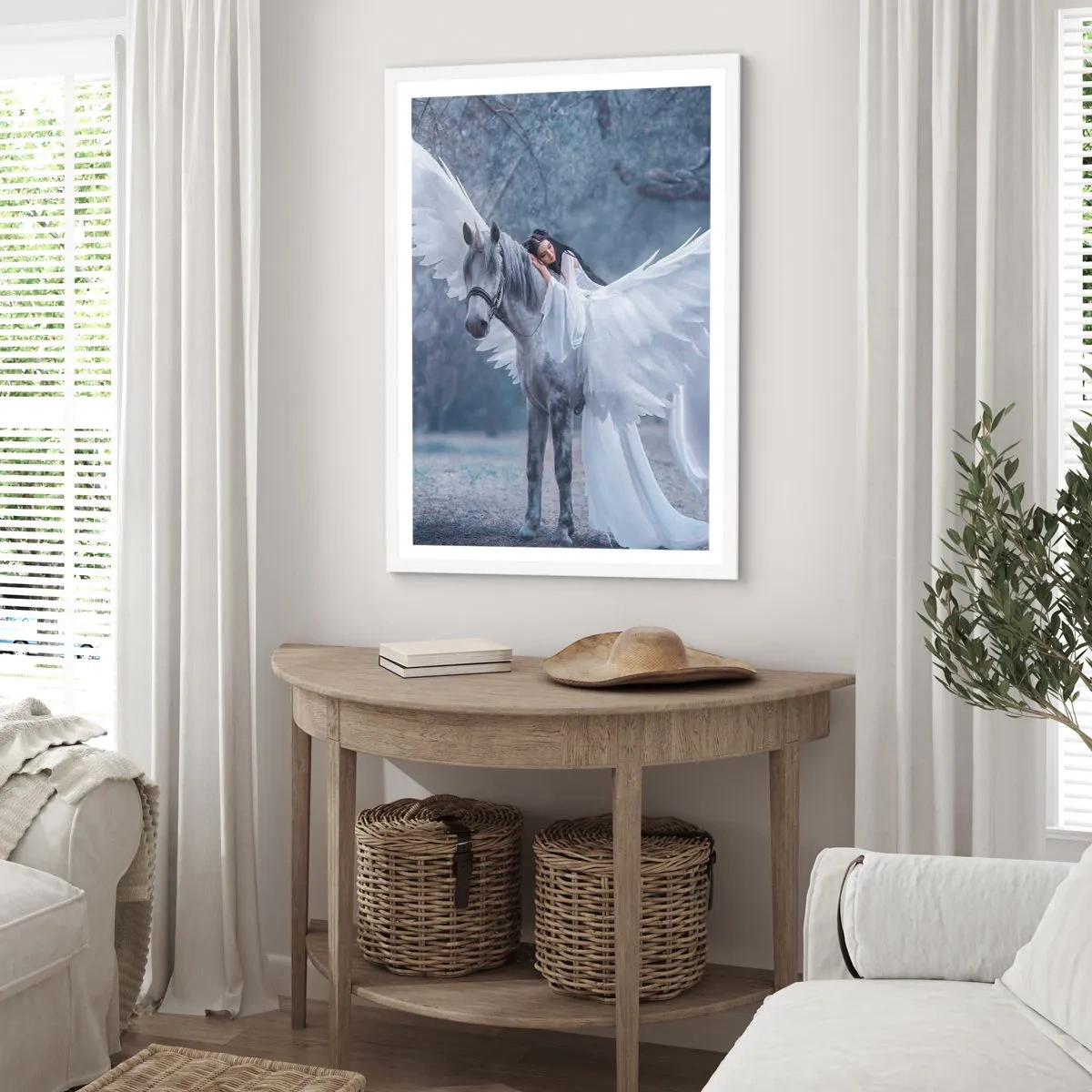 Poster in cornice bianca - Momento ispirato - 30x40 cm