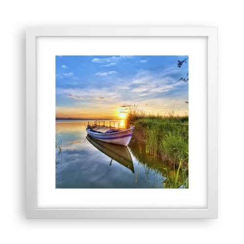 Poster in cornice bianca - L'insenatura dei sogni realizzati - 30x30 cm