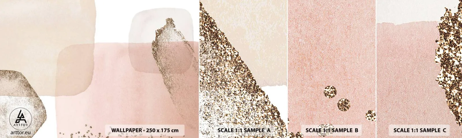 Campione Di Fotomurale Standard Eco - Incontro attraverso il colore - Astrazione, Pezzo, Modello moderno - 100x30 cm