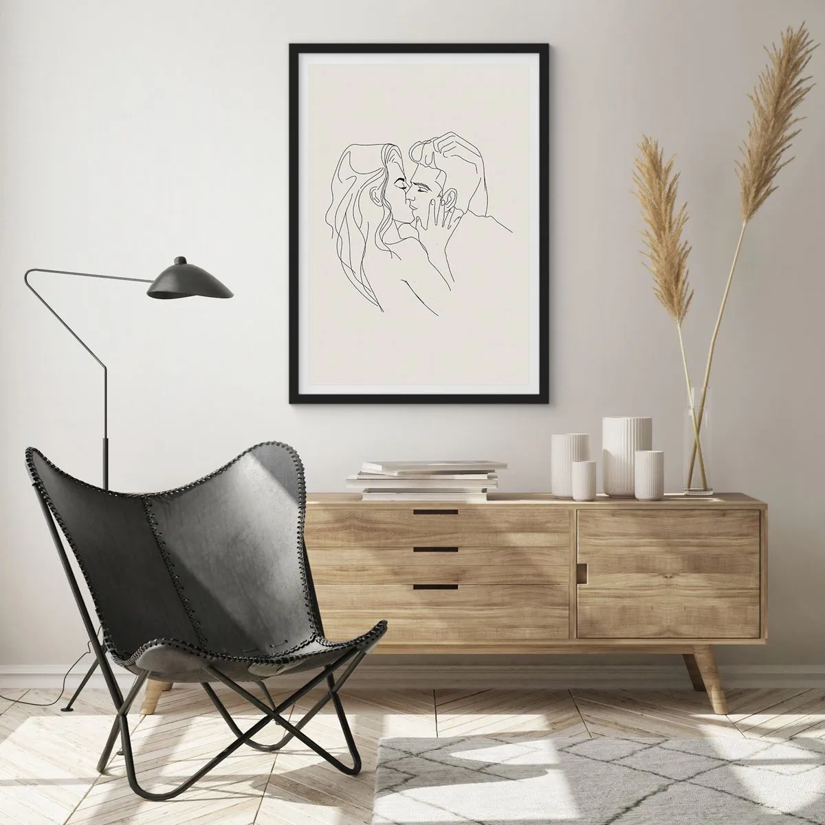 Poster in cornice nera - Intrecciati dal sentimento - 70x100 cm