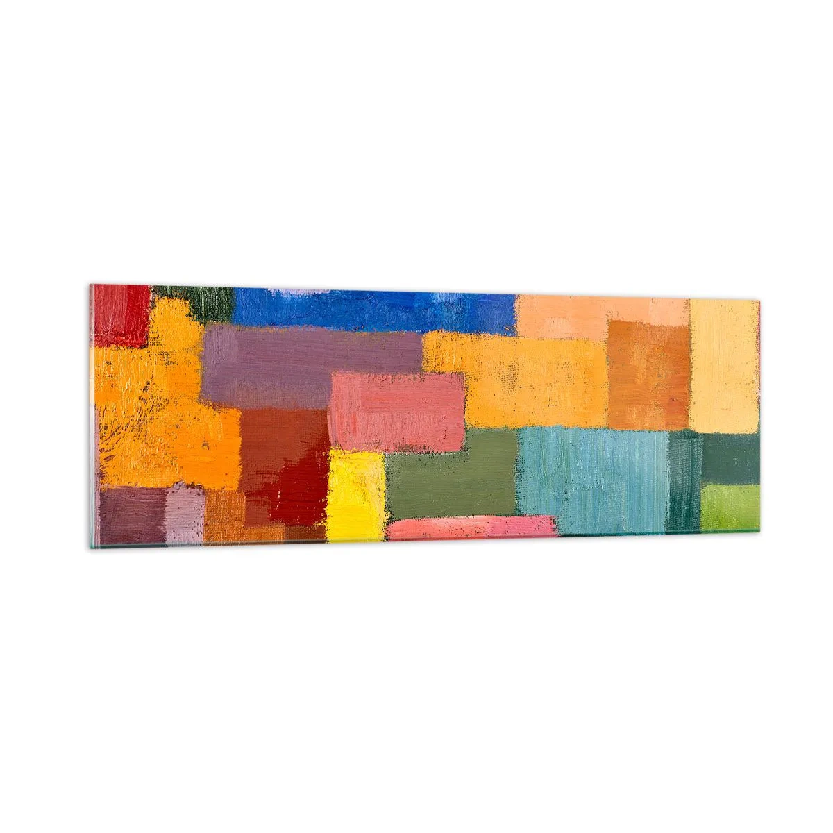 Quadro su vetro - Ognuno diverso, tutti colorati - 90x30 cm