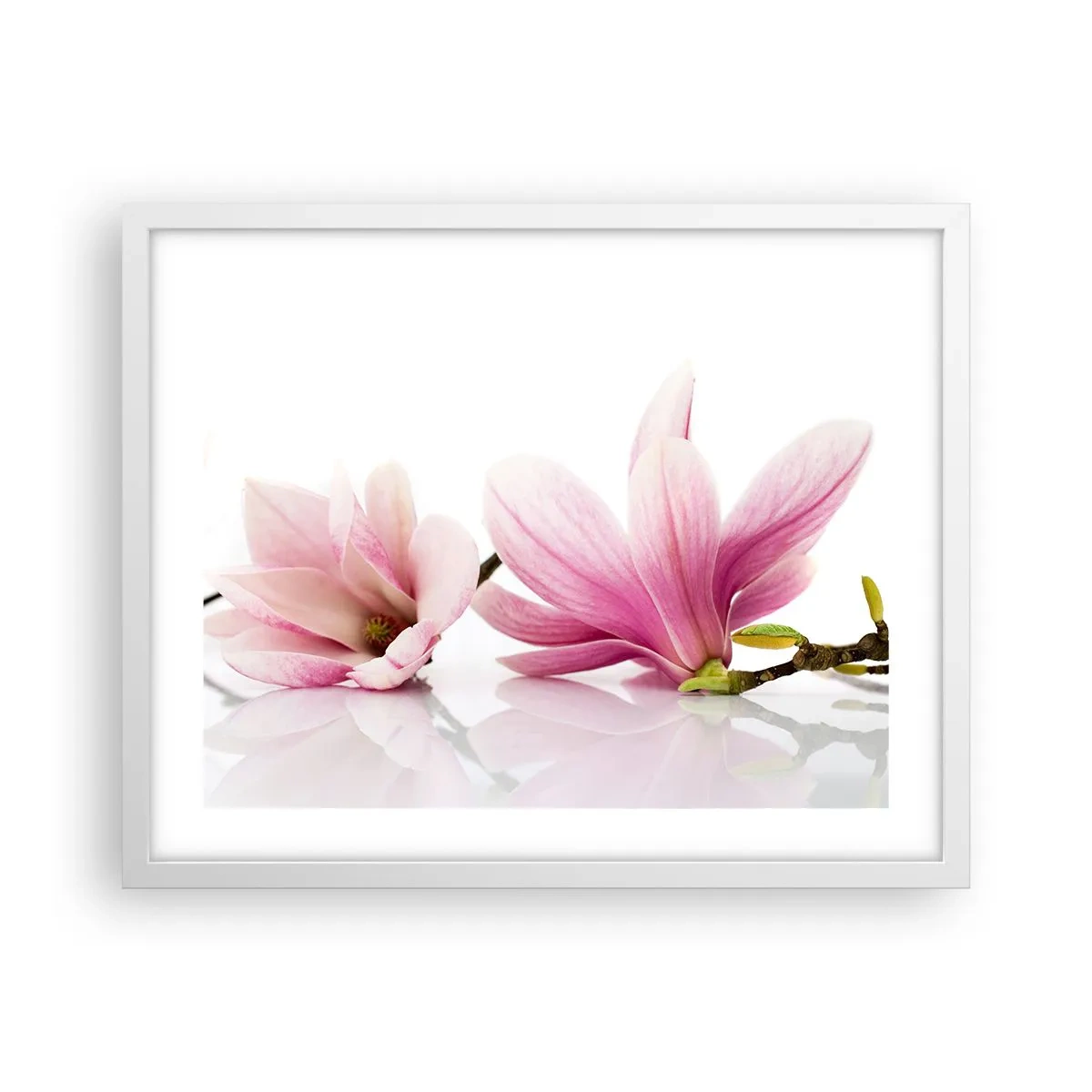 Poster in cornice bianca - Delicati come un soffio di primavera - 50x40 cm