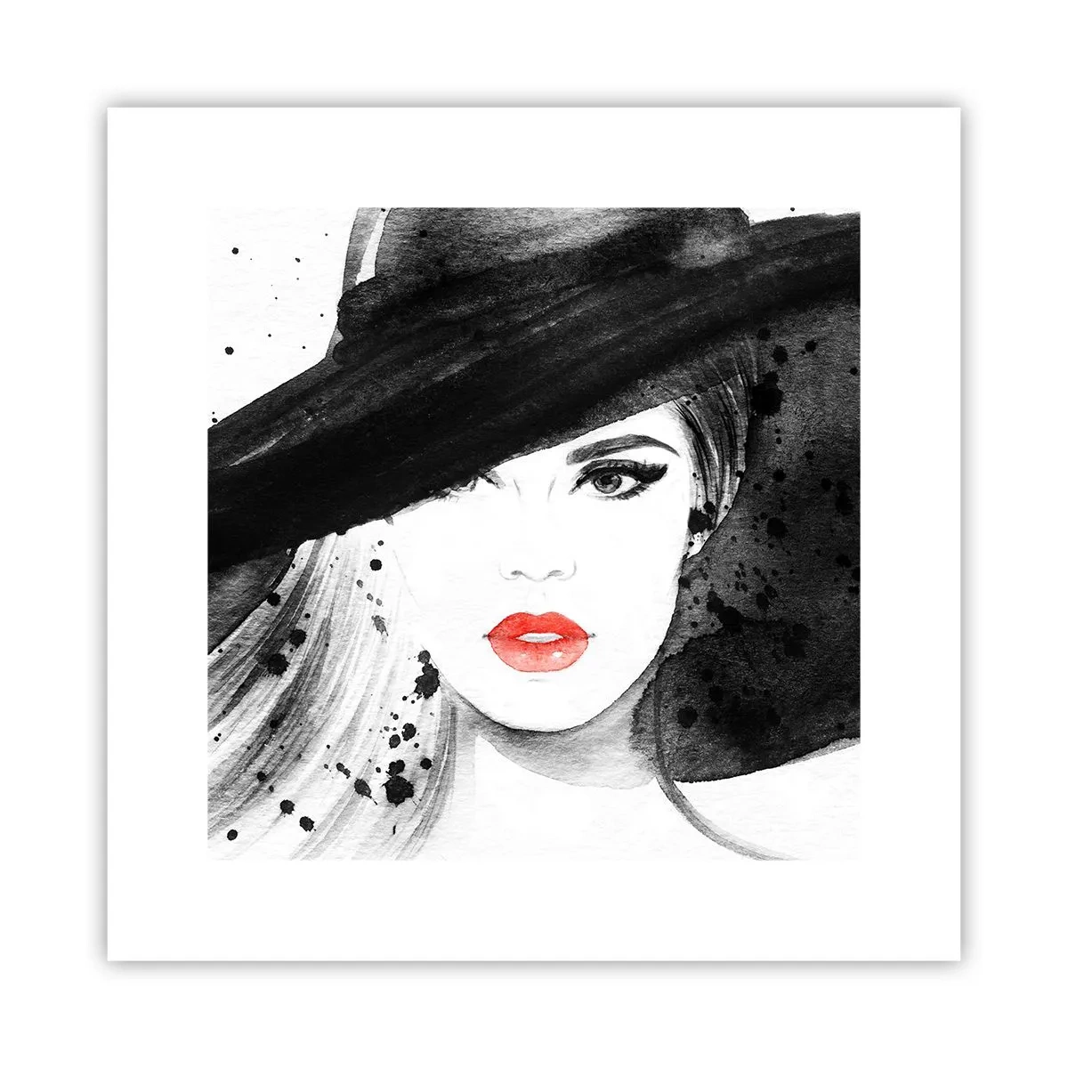 Poster - Donna in nero - 30x30 cm