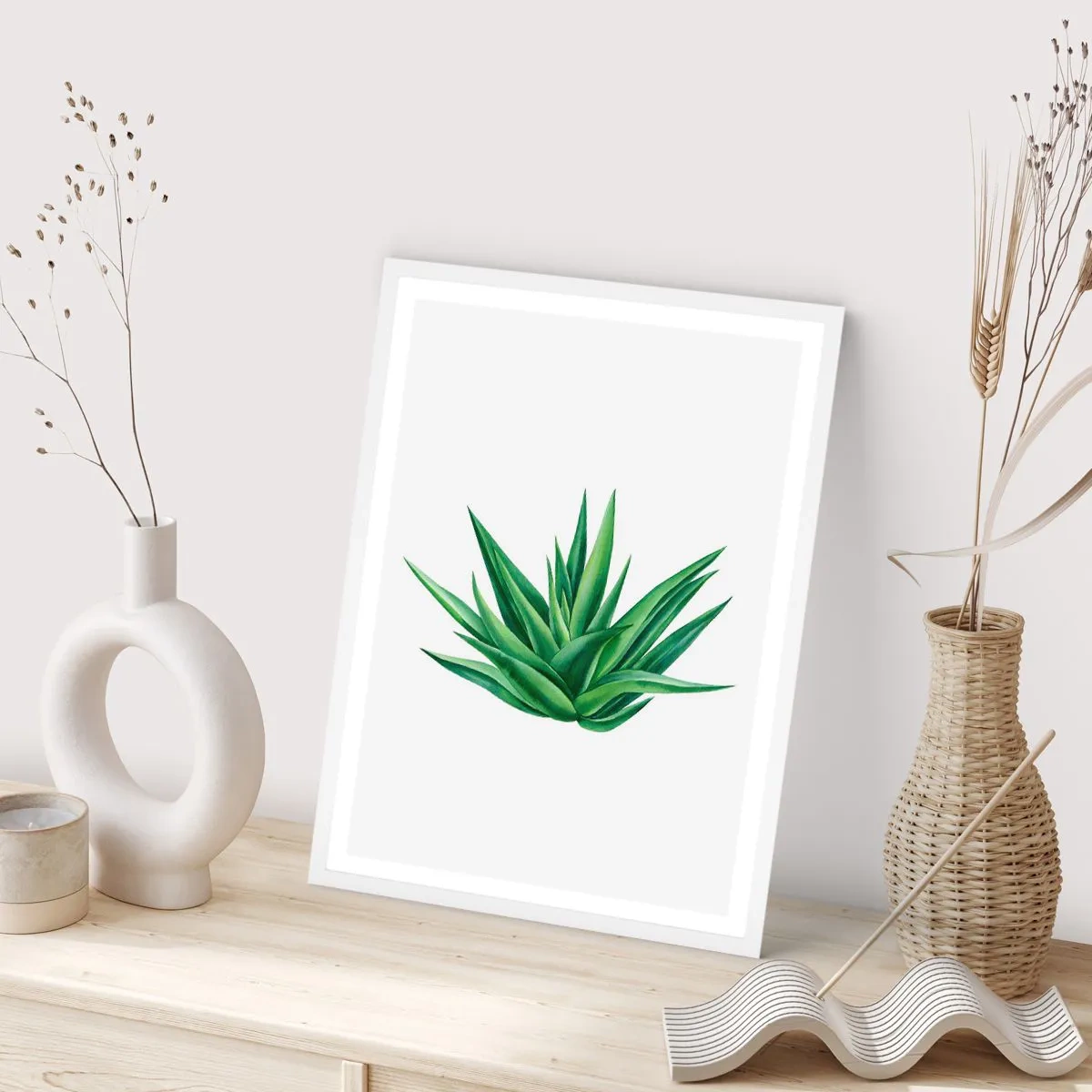 Poster in cornice bianca - Verde - forza - vita - 70x100 cm