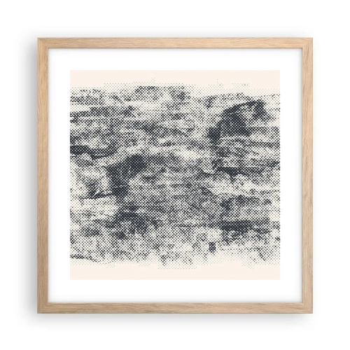 Poster in cornice rovere chiaro - Composizione nebbiosa - 40x40 cm