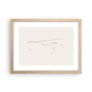 Poster in cornice rovere chiaro - La forma del desiderio - 40x30 cm