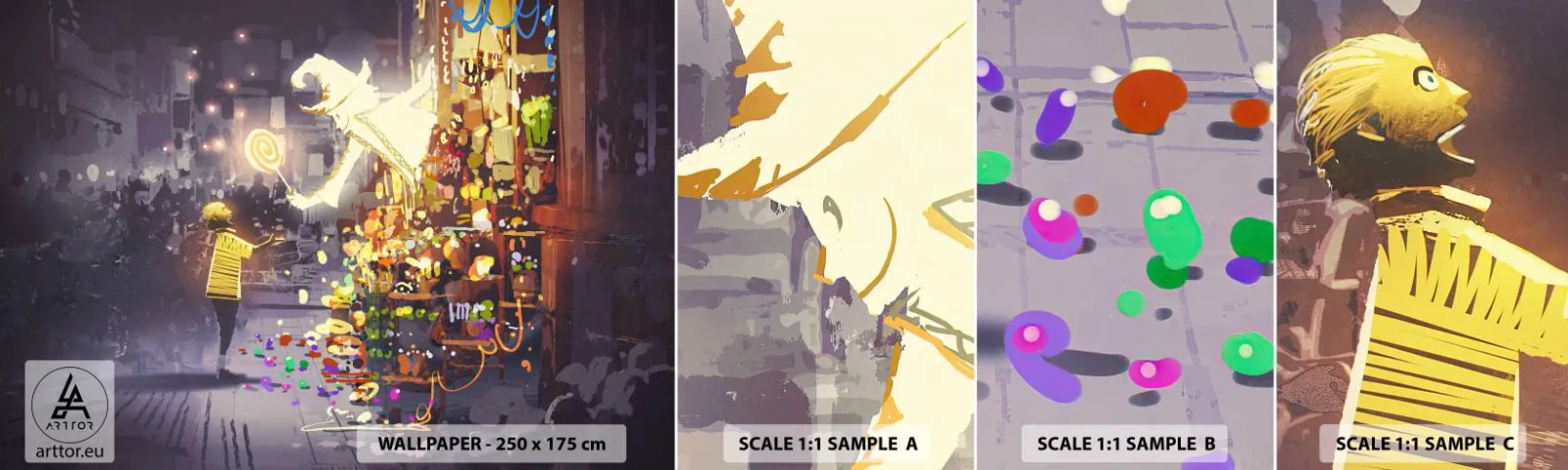 Campione Di Fotomurale Standard Eco - La magia esiste - Astrazione, Fantasia, Per bambini - 100x30 cm