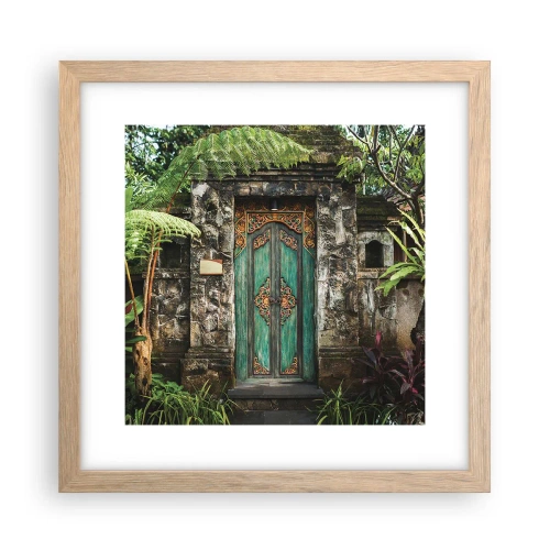 Poster in cornice rovere chiaro - Le porte verso un mondo esotico - 30x30 cm