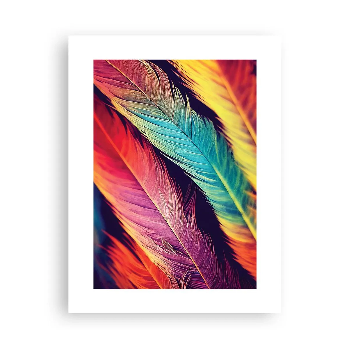Poster - Arcobaleno piumato - 30x40 cm