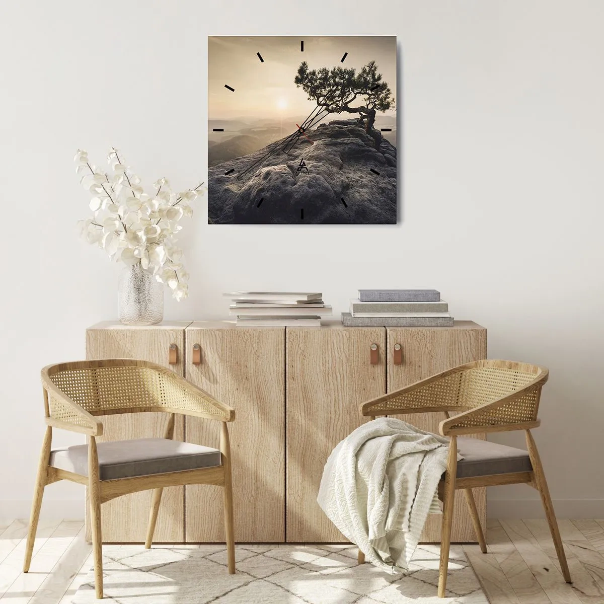 Orologio da parete - Orologio in Vetro - La vita vince sempre - 40x40 cm