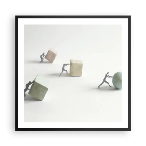 Poster in cornice nera - È la vita - 60x60 cm