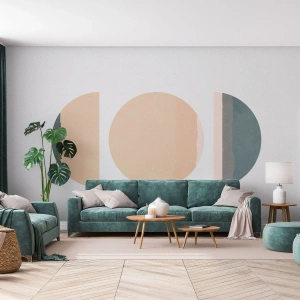 Fotomurali Autoadesivo Deluxe Sticker - Un cerchio dopo l'altro - Astrazione, Pezzo, Arte Moderna - 500x350 cm