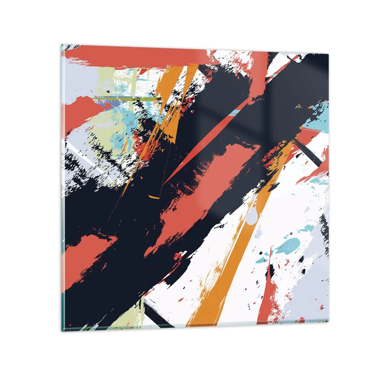 Quadro su vetro - Composizione dinamica - 60x60 cm