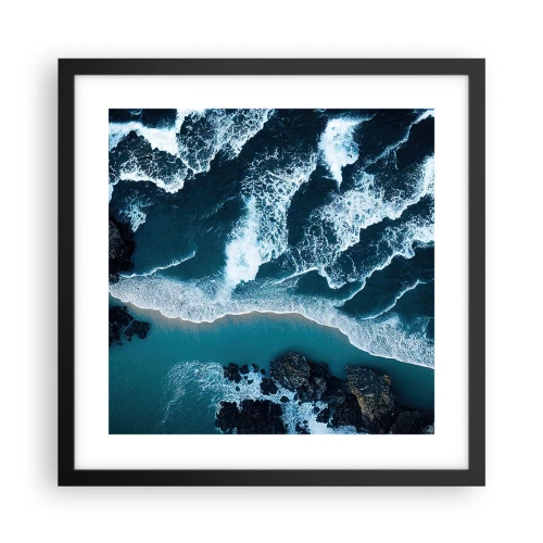 Poster in cornice nera - Avvolte dalle onde - 40x40 cm