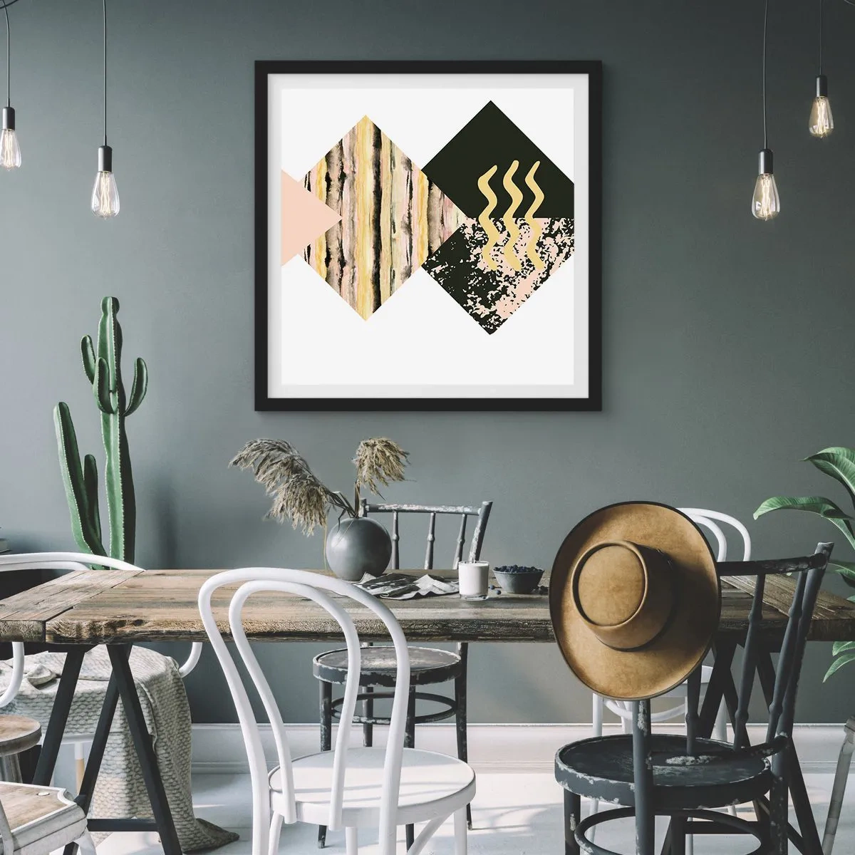 Poster in cornice nera - Non è così facile - 30x30 cm