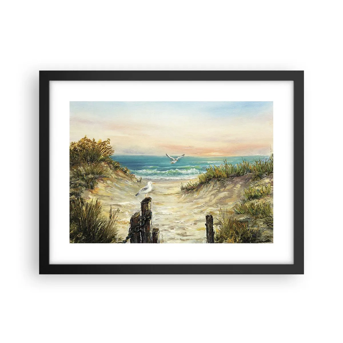 Poster in cornice nera - Silenzio senza vento - 40x30 cm