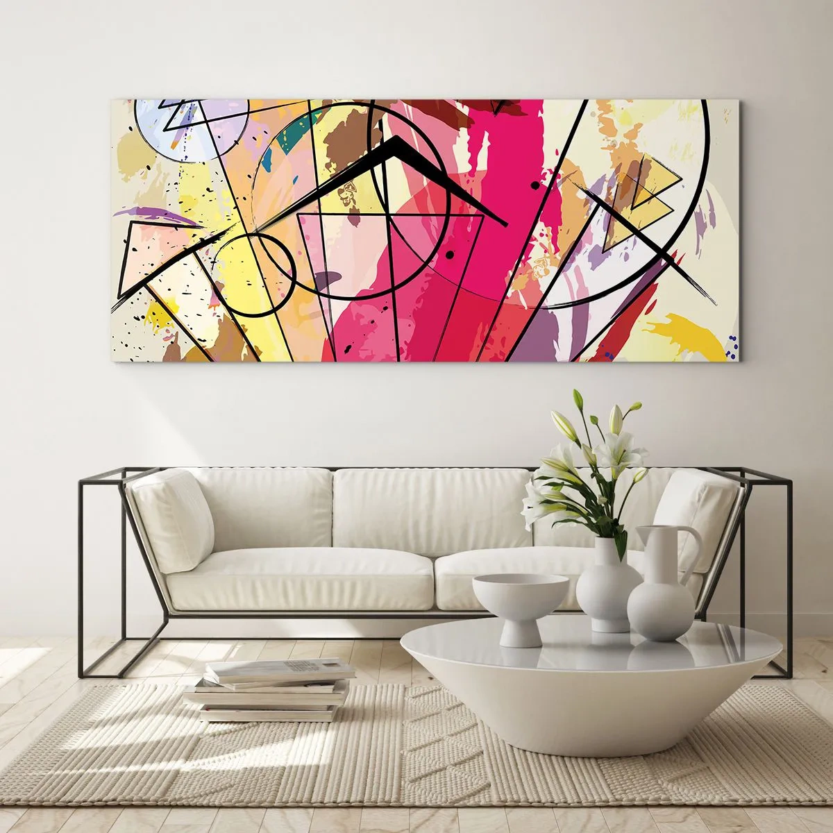 Quadro su vetro - Esplosione - 100x40 cm