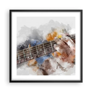 Poster in cornice nera - Poesia tra le corde - 50x50 cm