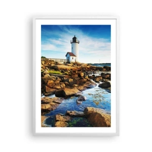 Poster in cornice bianca - Tornate sani e salvi, vi aspetto - 50x70 cm