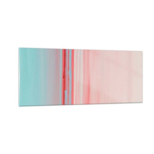 Quadro su vetro - Astrazione all'alba - 100x40 cm