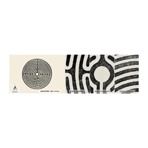 Campione di Fotomurale Premium Canvas - Ordine misterioso - Labirinto, Minimalismo, Bianco e nero - 100x30 cm