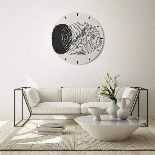 Orologio da parete - Orologio in Vetro - Durata e vibrazione - 40x40 cm