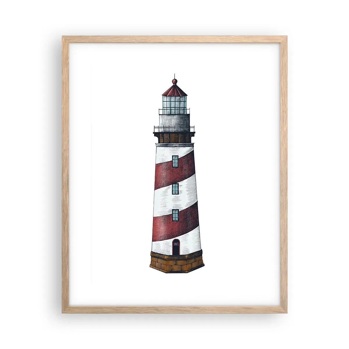 Poster in cornice rovere chiaro - Sempre di guardia - 40x50 cm