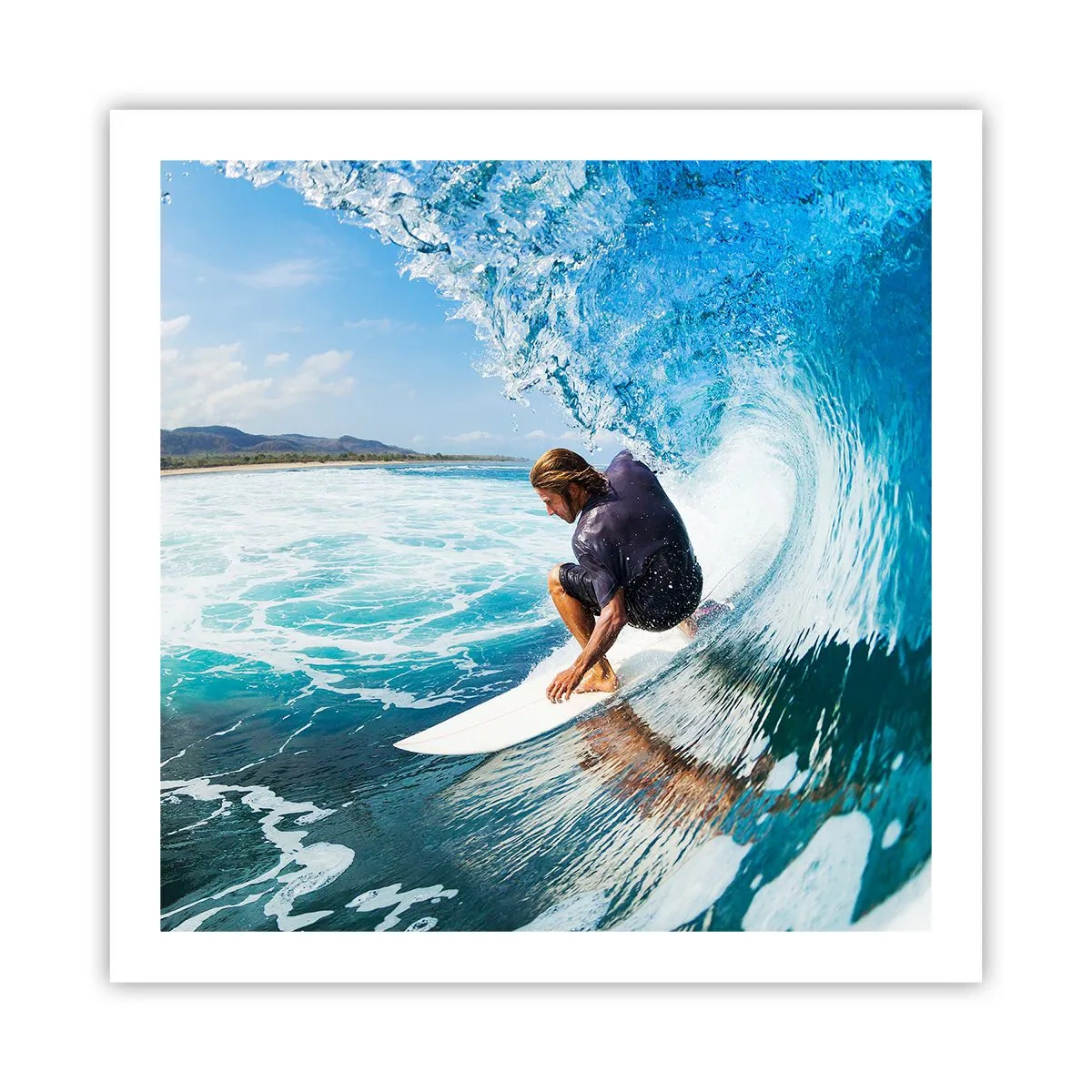 Poster - Ballando con le onde - 60x60 cm