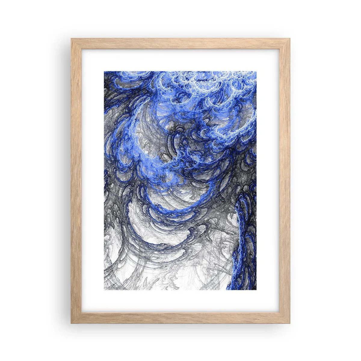 Poster in cornice rovere chiaro - La nascita dell'onda - 30x40 cm