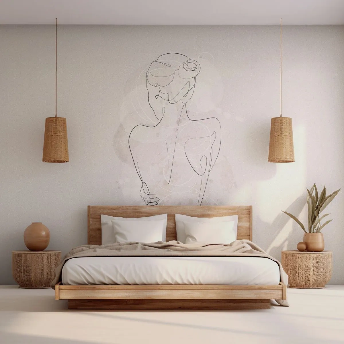 Fotomurali Premium Sand - Come uno strumento delicato - Donna, Corpo, Grafica - 350x256 cm