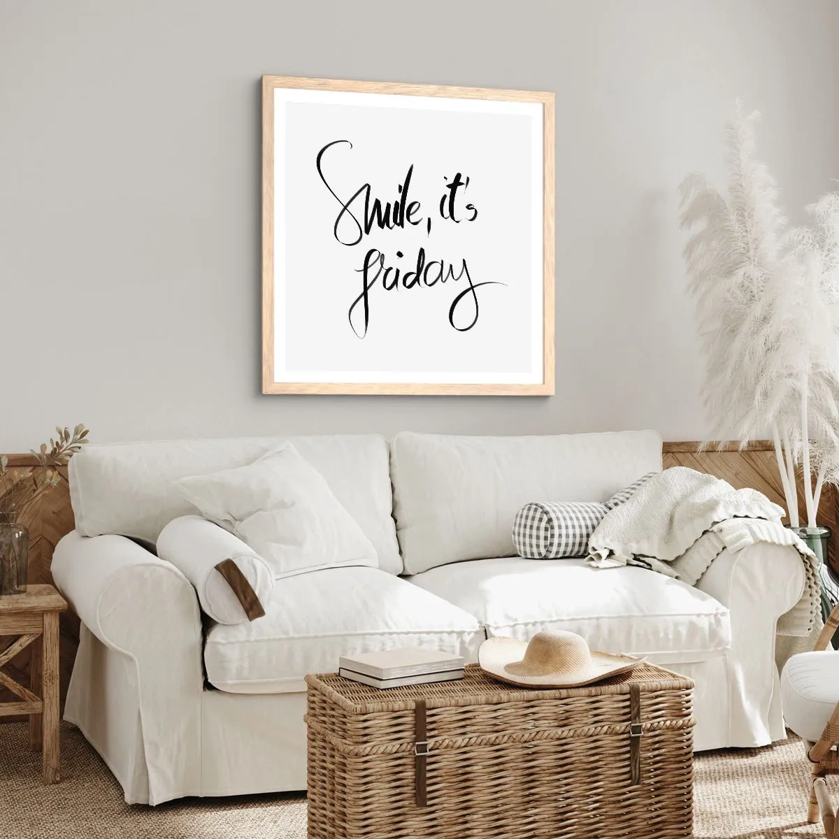 Poster in cornice rovere chiaro - Vera gioia - 30x30 cm