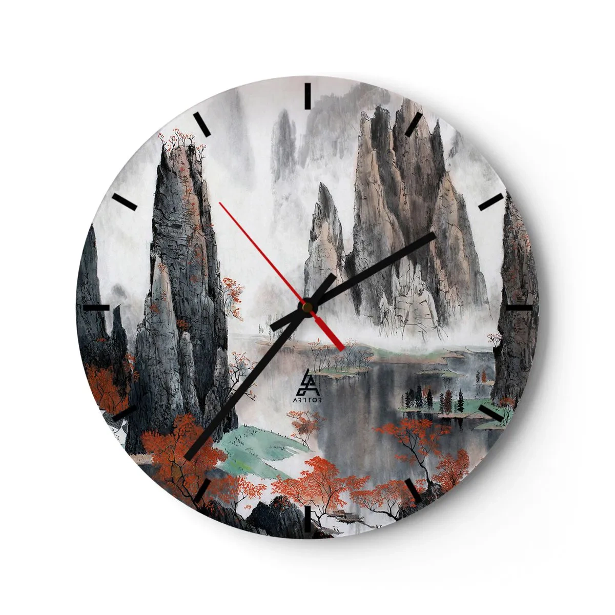 Orologio da parete - Orologio in Vetro - Protettori potenti - 40x40 cm