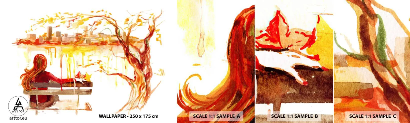 Campione Di Fotomurale Standard Eco - Un momento di riflessione - Paesaggio, Città, Architettura - 100x30 cm