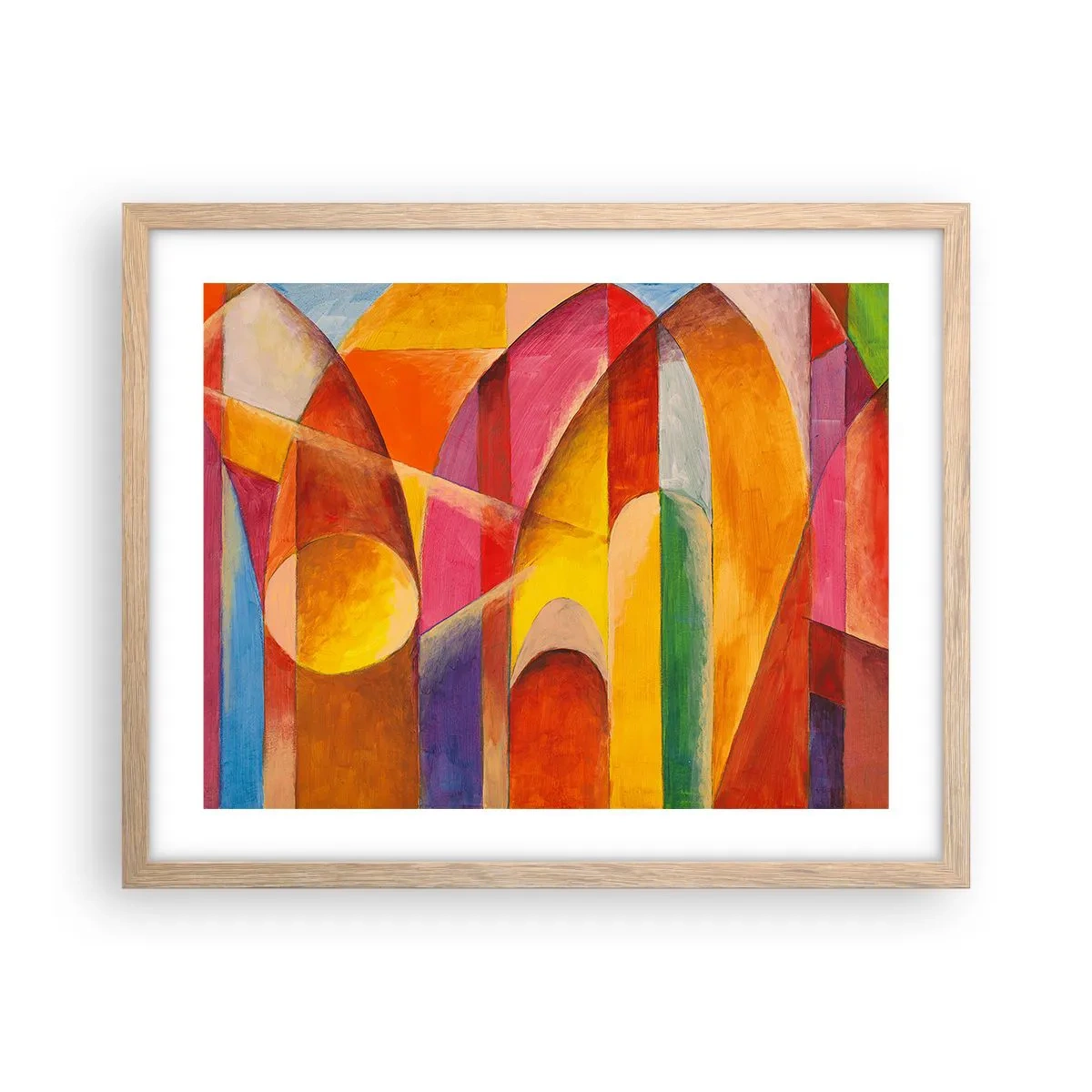 Poster in cornice rovere chiaro - La cattedrale del sole - 50x40 cm