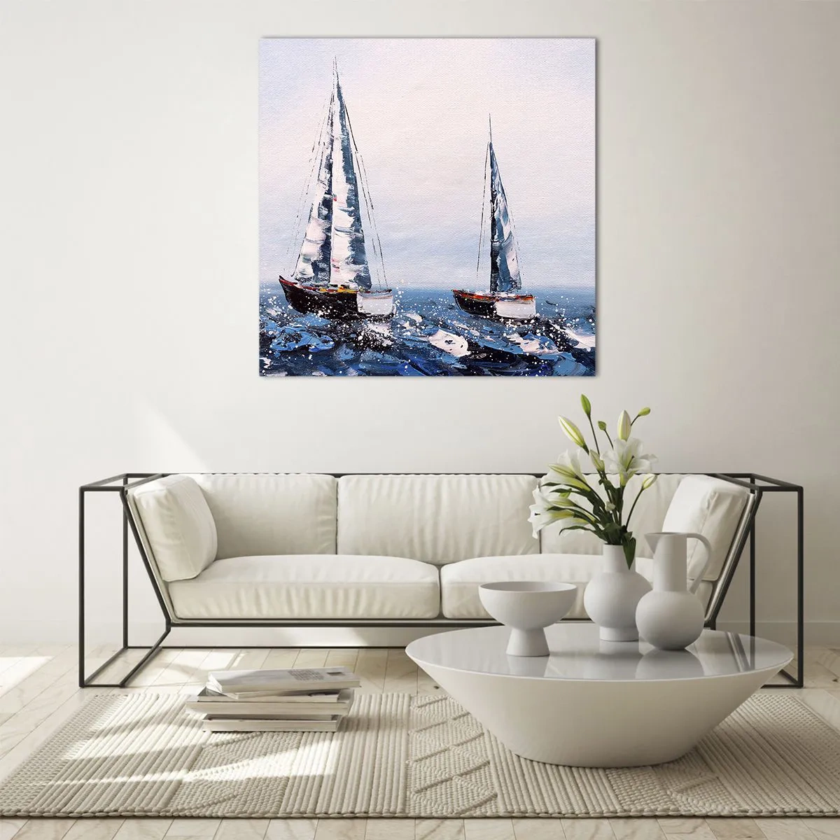 Quadro su vetro - Fratellanza nel vento - 30x30 cm